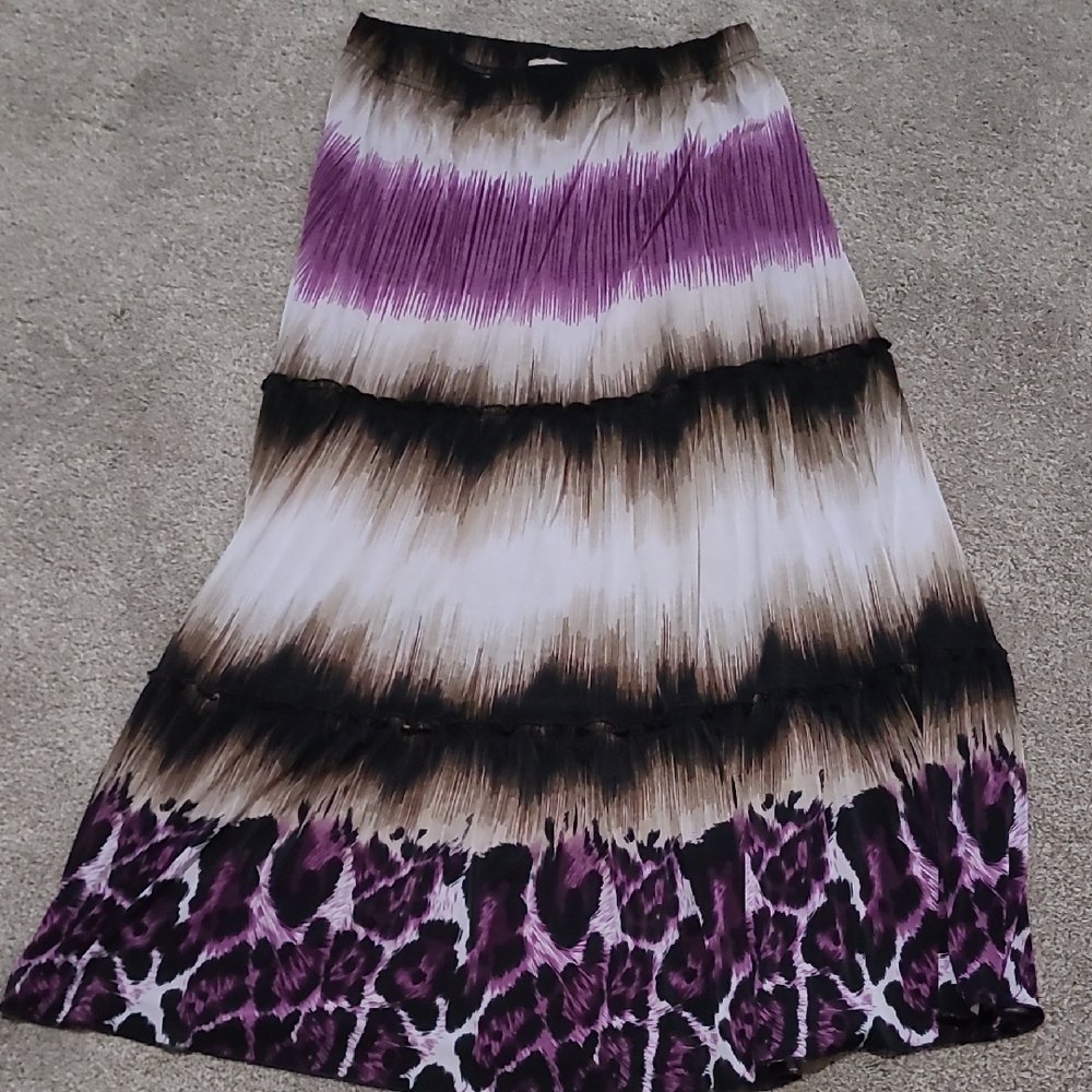 Magic Maxi Skirt in Purple and Brown